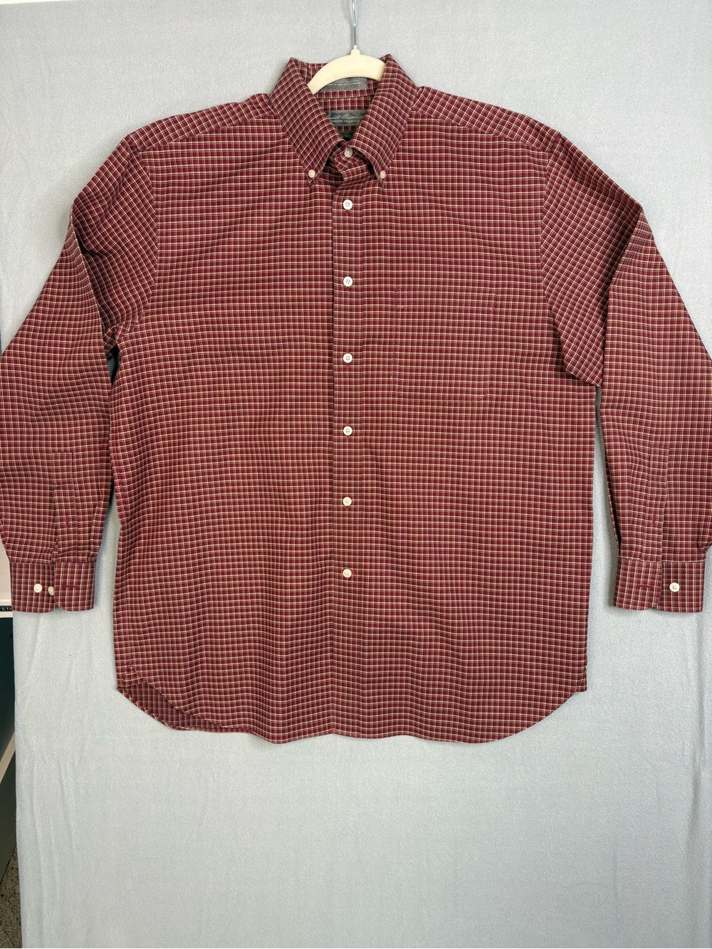 Daniel Cremieux Burgundy and cream Check Button-Down Shirt